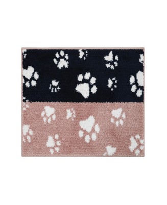 Animal Paw Print Color-Block Rug