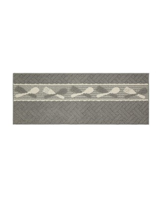 Gray Dining Utensils Pattern Rug