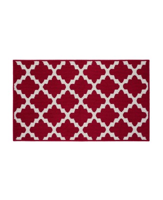 Red Irregular Pattern Rug