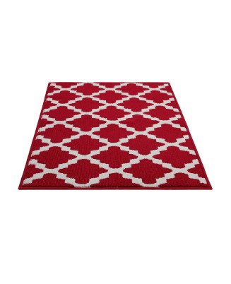 Red Irregular Pattern Rug