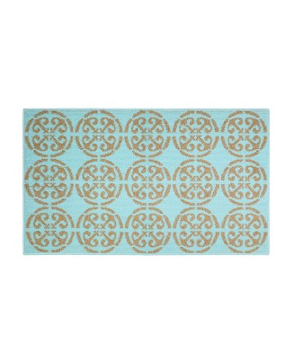Tiffany Blue Irregular Pattern Rug
