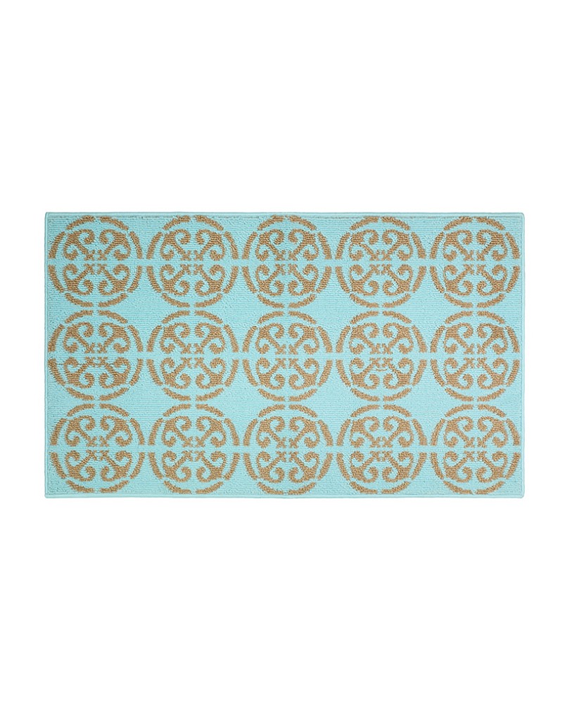 Tiffany Blue Irregular Pattern Rug