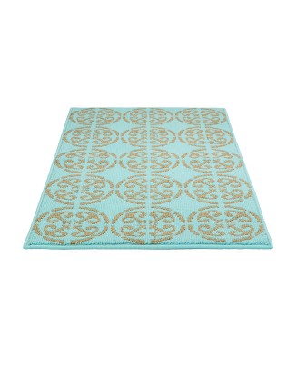 Tiffany Blue Irregular Pattern Rug