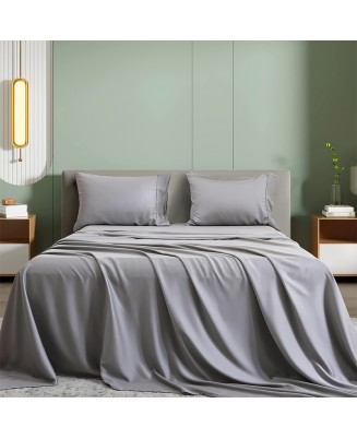 Solid Color Bamboo Fiber Bedding Set