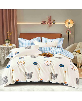 100% Cotton Plant Print Bedding Set – 4 Pieces