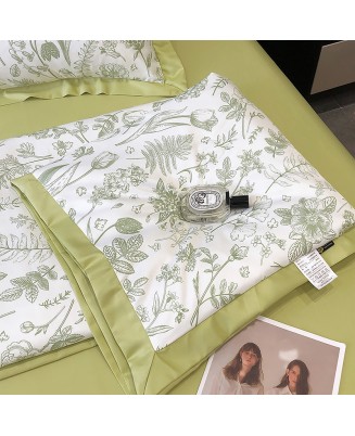 Tencel Botanical Print 4-Piece Bedding Set