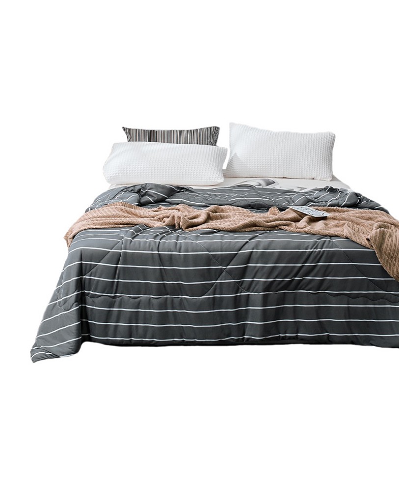 Striped Print 4-Piece Bedding Set
