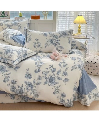 Comfortable Floral 4-Piece Bedding Set