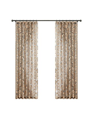 Palm Jacquard Sheer Curtain