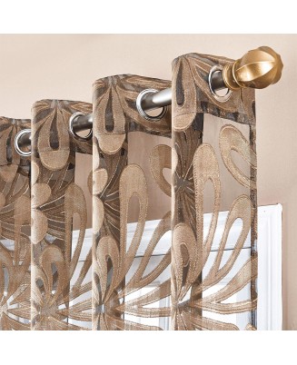 Palm Jacquard Sheer Curtain Palm Jacquard Sheer Curtain