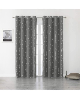 Polyester foil blackout curtains Polyester foil blackout curtains