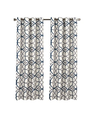 Linear Print Blackout Curtain