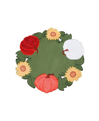 Autumn Harvest Pumpkin Round Placemat