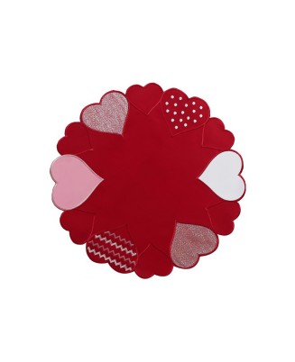 Heart-Shaped Round Placemat
