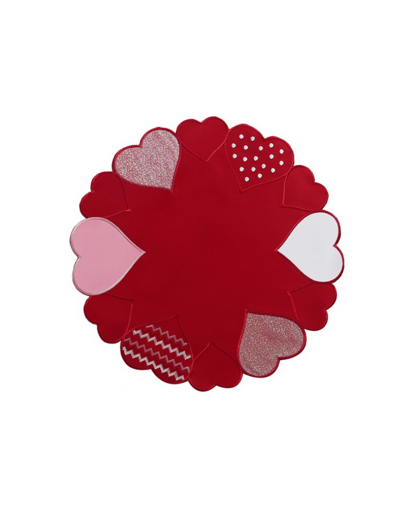 Heart-Shaped Round Placemat