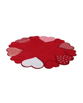 Heart-Shaped Round Placemat
