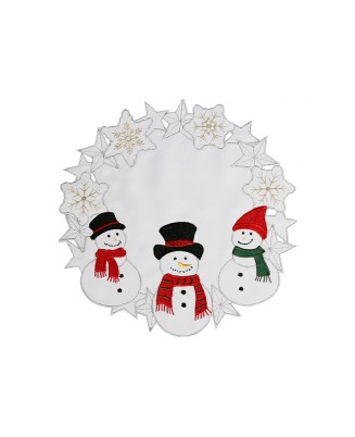Hollow Snowflake Round Placemat