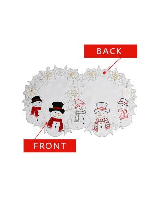 Hollow Snowflake Round Placemat