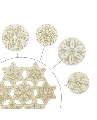Golden Snowflake Round Placemat