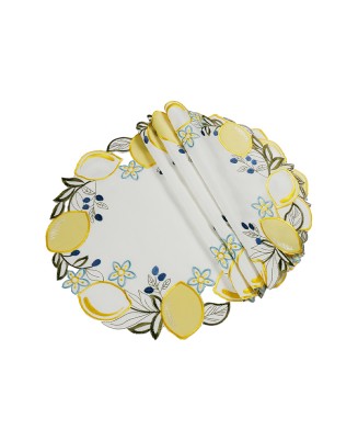 Lemon Round Placemat