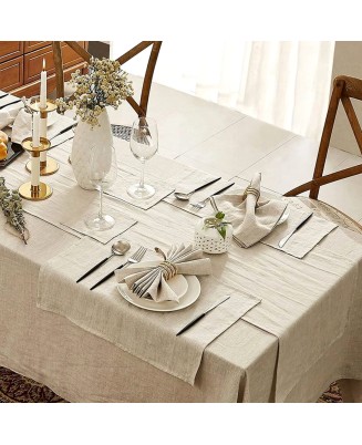 French-Style Linen Rectangular Tablecloth