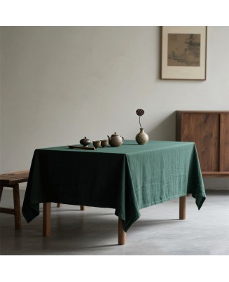 Dark Green Polyester Tablecloth