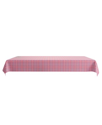 Pink Plaid Tablecloth