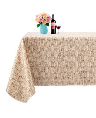Machine Washable Woven Tablecloth Machine Washable Woven Tablecloth