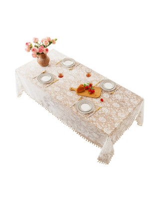 Lace Edge Knitted Tablecloth