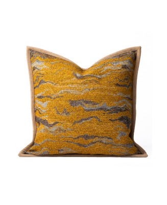 Golden Wave Pillow Cover