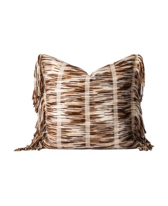 Striped Tassel Cushion Cover