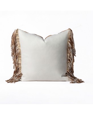 Striped Tassel Cushion Cover