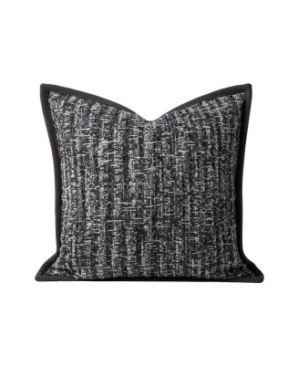 Gray Jacquard Cushion Cover